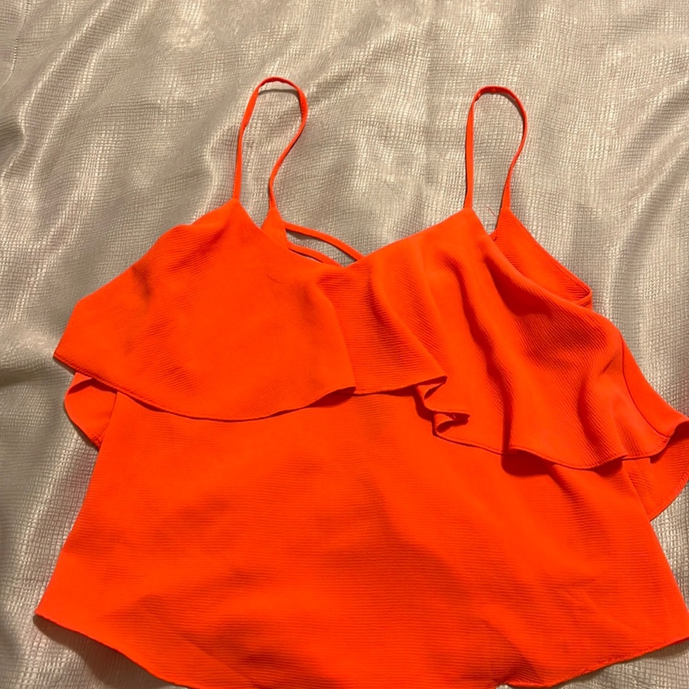 Bright orange large top